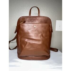 Hidesign Brown Leather Backpack Crossbody Convertible Bag